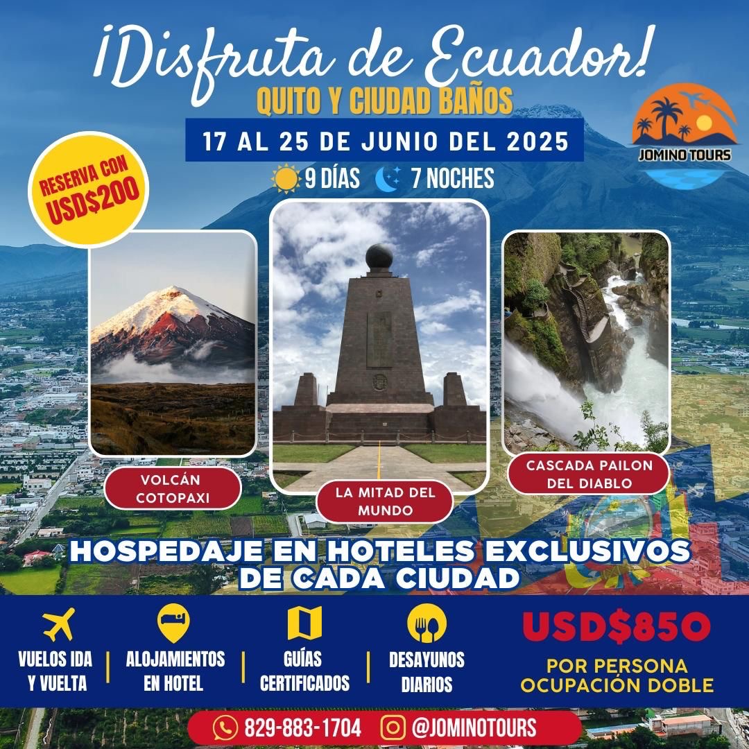 Tour Ecuador Quito y Baños